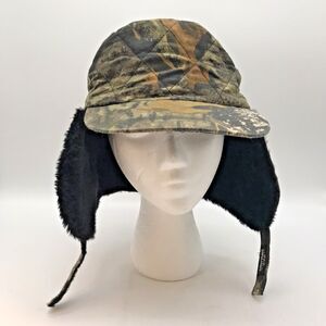 Hot Shot Thinsulate 40g Mossy Oak Break Up Trapper Hat Mens M Fur Lined Camo Cap